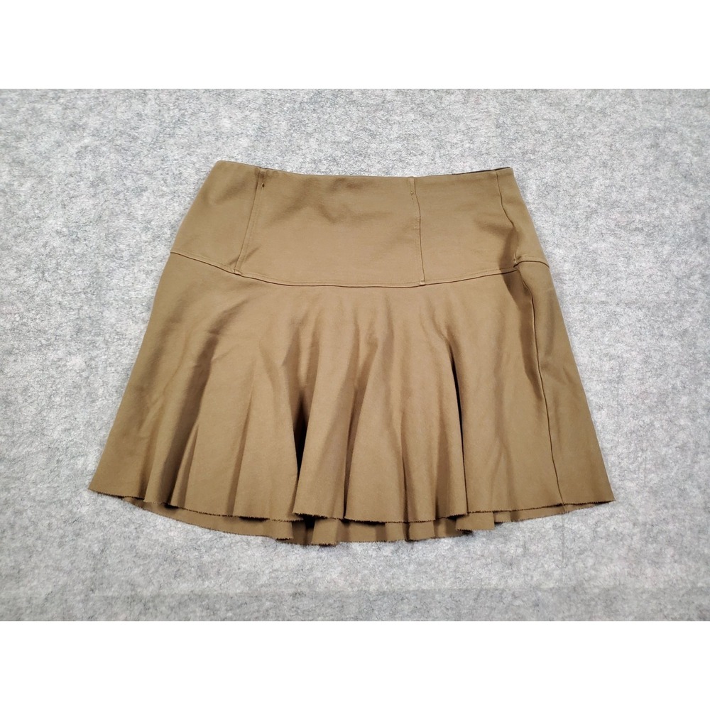 Free People Highlands Mini Skirt Army Green Size Large Preppy Workout Stretch